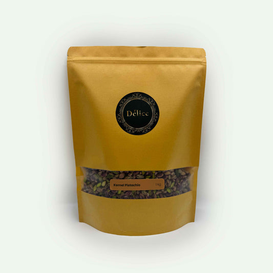Premium Iranian raw pistachio kernels for baking, cooking, and snacking.